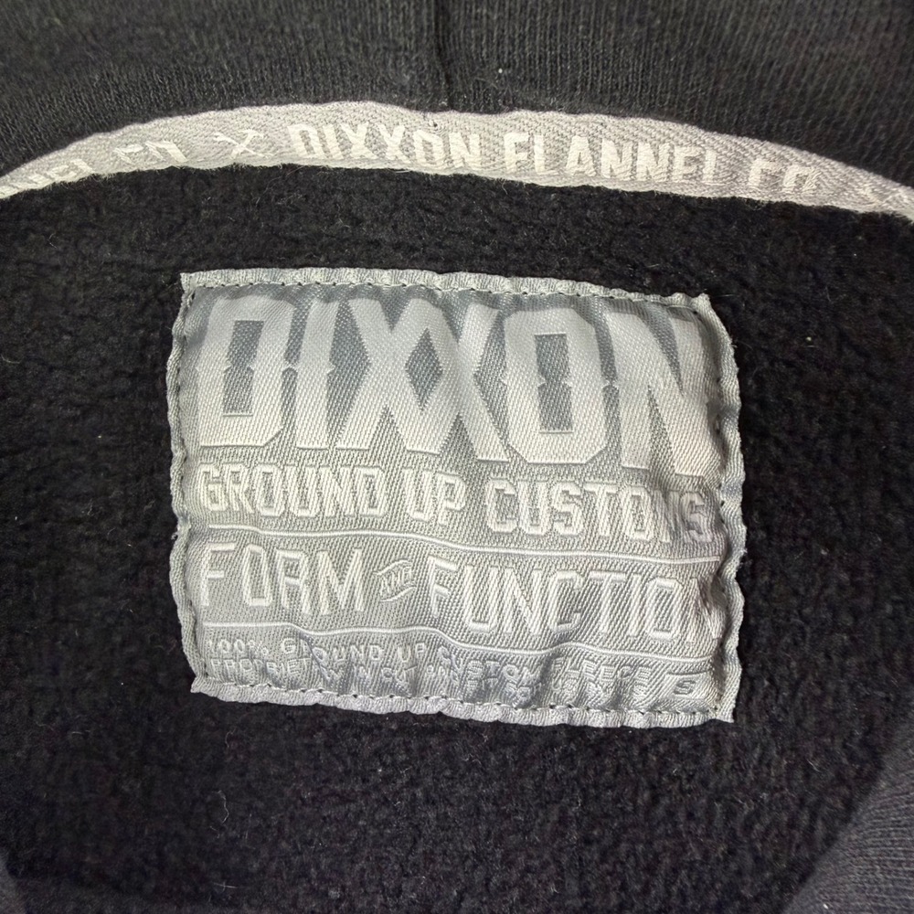 Dixxon Flannel Co Ground Up Customs Hoodie Black Mens Small Pullover Sweatshirt - Picture 6 of 13
